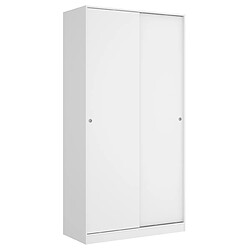 MIRAKEMUEBLE Armoire de 100 cm avec 2 portes coulissantes Slide Brillance 