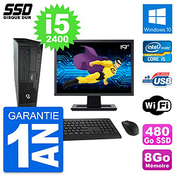 PC Fujitsu E500 E85+ DT Ecran 19" i5-2400 RAM 8Go SSD 480Go Windows 10 Wifi - Occasion