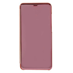 Etui en PU surface de rétroviseur fenêtre vue or rose pour votre Samsung Galaxy A9 (2018)/A9 Star Pro/A9s