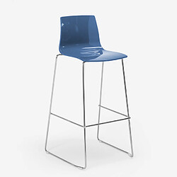 Avis Tabouret de bar de cuisine Grand Soleil 74 cm design Imola Slitta, Couleur: Bleu