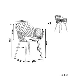 Avis Beliani Chaise de salle à manger Set de 2 Gris clair NASHUA