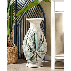 Beliani Vase décoratif RAWAS fait à la main Céramique 53 cm Blanc