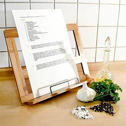 Relaxdays 10013077 Support pour Livre de Cuisine Pupitre de Lecture Bambou 32 x 24 cm