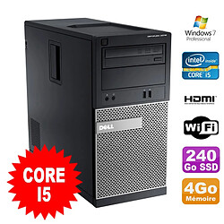 PC Tour DELL Optiplex 3010 MT Intel I5-2400 Graveur 4Go 240Go SSD HDMI Wifi W7 · Occasion 