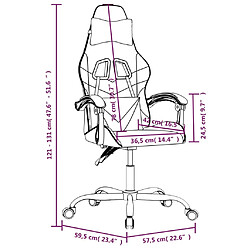 vidaXL Chaise de jeu pivotante Noir et doré Similicuir pas cher