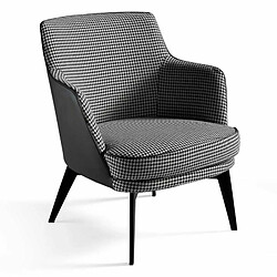 Angel Cerda Fauteuil en tissu pied-de-poule