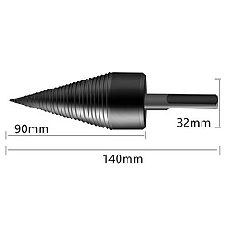 Avis Wewoo Ménage domestique bûcheron perceuse électrique en bois fendu cône foret 32mm hexagone tige
