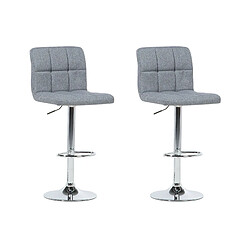 Beliani Tabouret de bar Set de 2 Gris clair MARION 