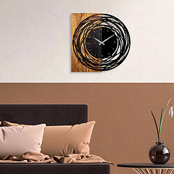 Hanah Home Horloge en bois et métal Clock.