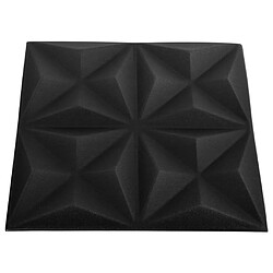 Acheter vidaXL Panneaux muraux 3D 24 pcs 50x50 cm noir origami 6 m²