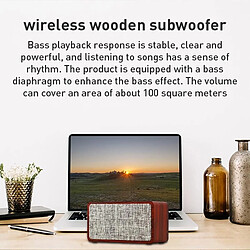 Yonis Subwoofer Bois Bluetooth 5W Puissant Autonomie 10h pas cher