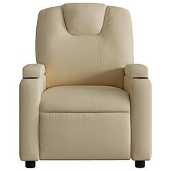 Avis Maison Chic Fauteuil inclinable,Fauteuil luxe de relaxation Crème Tissu -MN66250