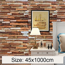 Avis Wewoo Sticker mural Coloré Shale Creative 3D Pierre Brique Décoration Autocollants Papier Peint Chambre Salon Mur Étanche Rouleau, Taille: 45 x 1000cm