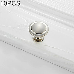 Wewoo Poignée d'armoire 10 PCS 4003 ronde blanche en alliage de zinc solide à un trou pour porte de tiroir