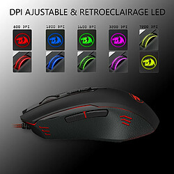 Avis Souris Gamer Redragon INQUISITOR2 (M716A) 6 boutons, 7200 DPI, optique, filaire USB, rétroéclairage LED, macros