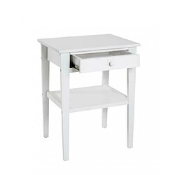 Pegane Commode coloris blanc en MDF - L 40 x P 35 x H 60 cm