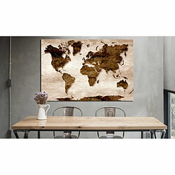 Paris Prix Tableau Imprimé World Map : the Brown Earth 40x60cm