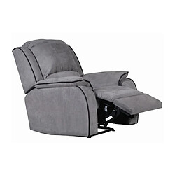 Vente-Unique Fauteuil relax en microfibre HERNANI - Gris