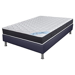 Ebac Matelas ressort + Sommier SP18 Volcan 160x200 Rubis - H. 21 cm - Soutien très ferme