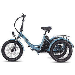 FAFREES F20 Mate Vélo Électrique - Moteur 500W Batterie 48V18.2AH Assisted Autonomie 110KM Freins Hydrauliques - Gris Bleu 