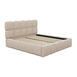 Avis Lit coffre - 180 x 200 cm - Tissu bouclette - Beige + Matelas - DAMADO de Pascal Morabito