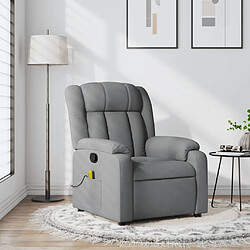 Maison Chic Fauteuil Relax pour salon, Fauteuil de massage inclinable Gris clair Tissu -GKD54899