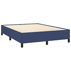 Acheter Maison Chic Lit adulte- Lit + matelas,Sommier à lattes de lit avec matelas Bleu 140x200 cm Tissu -GKD29889