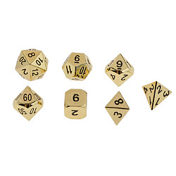 7 / Set De Dés En Métal Polyédrique En Alliage De Zinc Pour Du0026D Dungeons And Dragons Black