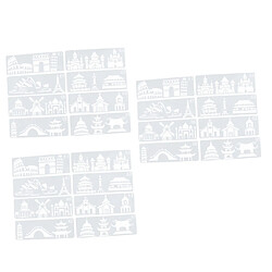 Avis 24pcs Assortiment De Gabarit En Plastique De Dessin D'art De Pochoir