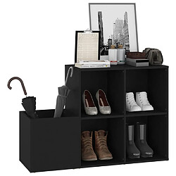 Acheter Maison Chic Armoire à Chaussures d'entrée,Meuble de Rangement à Chaussures Noir 105x35,5x70 cm Aggloméré -MN41814