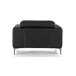 La Maison Du Canapé Fauteuil cuir Design NORA Noir pas cher