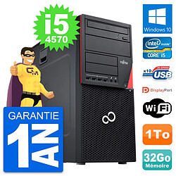 PC Tour Fujitsu Esprimo P720 Intel i5-4570 RAM 32Go Disque 1To Windows 10 Wifi - Occasion