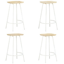 vidaXL Tabourets de bar lot de 4 bois de manguier massif