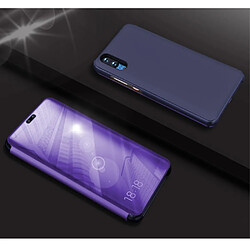 Etui en PU  surface miroir violet clair fenêtre d'affichage pour Huawei P20 