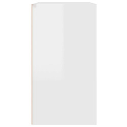 Acheter vidaXL Armoire cosmétique Blanc brillant 80x40x75 cm Bois d'ingénierie