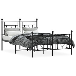 Avis Maison Chic Cadre/structure de lit métal et tête de lit + pied de lit pour adulte - Lit Moderne Chambre noir 120x200 cm -MN92951