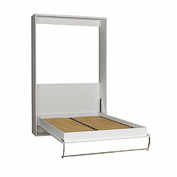 Inside 75 Armoire lit escamotable SMART-V2 blanc mat façade Gloss blanc brillant 120*200 cm