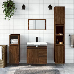 vidaXL Armoire de bain chêne marron 30x30x190 cm bois d'ingénierie