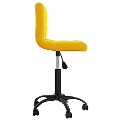 Avis vidaXL Chaise pivotante de salle à manger Jaune moutarde Velours