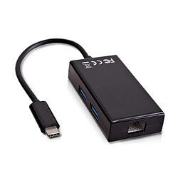 V7 Adaptateur USB-C(m) vers Ethernet(f) RJ45 Noir