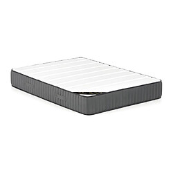 Avis Vente-Unique Lit 120 x 200 cm avec tête de lit capitonnée - Tissu - Beige + Matelas - MASSIMO