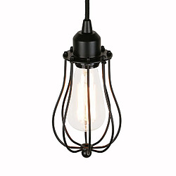 Stoex E27 Lampe Suspension Lustre Cage en fer Abat-jour Plafonnier Industriel Lustre Eclairage de Plafond Style Rétro Antique Vintage