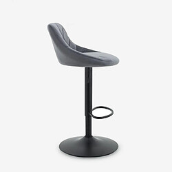 Acheter Superstool Tabouret de bar de cuisine pivotant réglable repose-pieds velours matelassé Nox