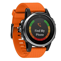 Wewoo Bracelet pour montre connectée Dragonne Fenix 5S en silicone à retrait rapide 20mm Orange 