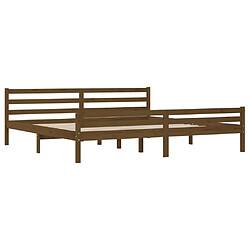 Acheter Maison Chic Lit adulte - Lit simple Cadre de lit,Structure du lit Contemporain Marron miel Bois massif 200x200 cm -MN69870