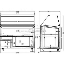 Avis Vitrine à Glace avec Roues Blanche - 8 x 5 L - Java - Combisteel