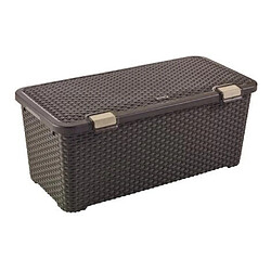 NC Malle de rangement aspect rotin 43 L MY STYLE - Chocolat