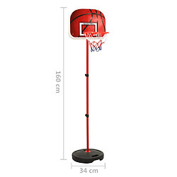 vidaXL Ensemble de basket réglable pour enfants 160 cm pas cher