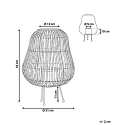 Avis Beliani Laterne décorative en bois de saule clair 44 cm BERKNER