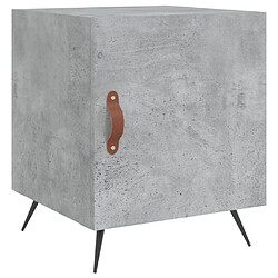 Maison Chic Table de chevet,Table de Nuit,Meuble de Rangement gris béton 40x40x50 cm bois d’ingénierie